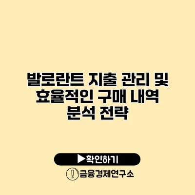발로란트 지출 관리 및 효율적인 구매 내역 분석 전략