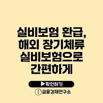 실비보험 환급, 해외 장기체류 실비보험으로 간편하게