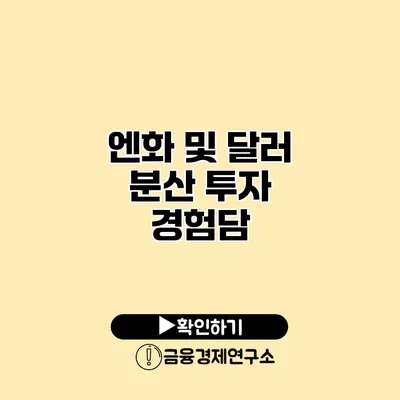 엔화 및 달러 분산 투자 경험담