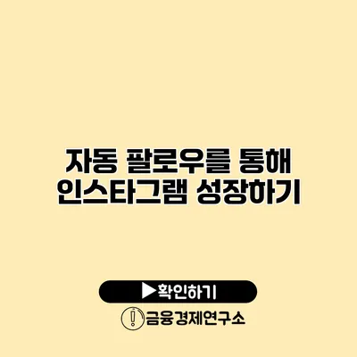 자동 팔로우를 통해 인스타그램 성장하기