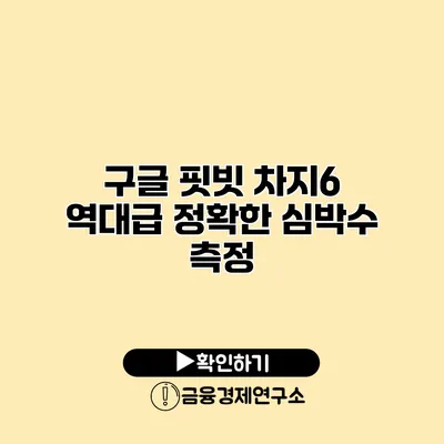 구글 핏빗 차지6 역대급 정확한 심박수 측정