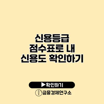 신용등급 점수표로 내 신용도 확인하기