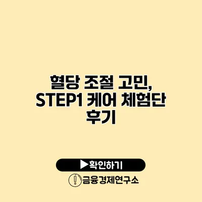 혈당 조절 고민, STEP1 케어 체험단 후기