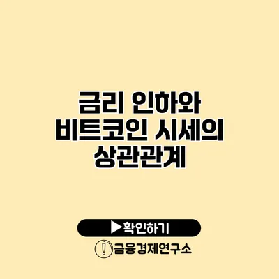 금리 인하와 비트코인 시세의 상관관계